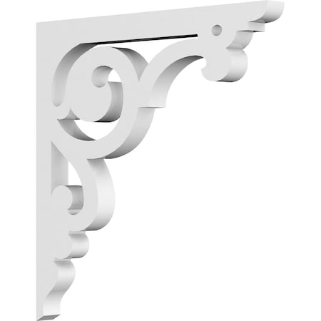 Ekena Millwork Hurley Architectural Grade PVC Bracket, 5/8"W X 8"D X 8"H BKTP01X08X08HU